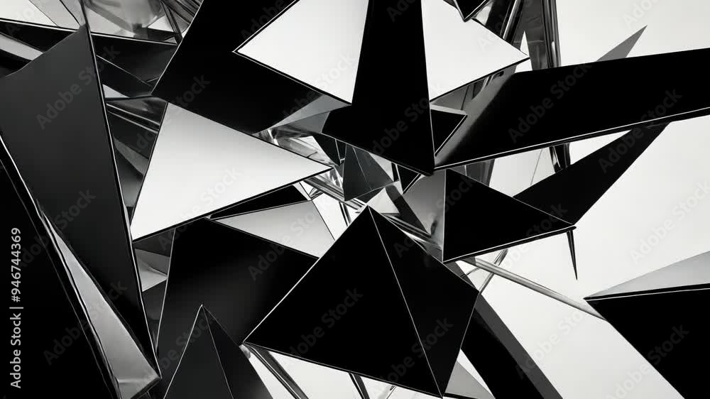 3d Geometric Pattern with triangles