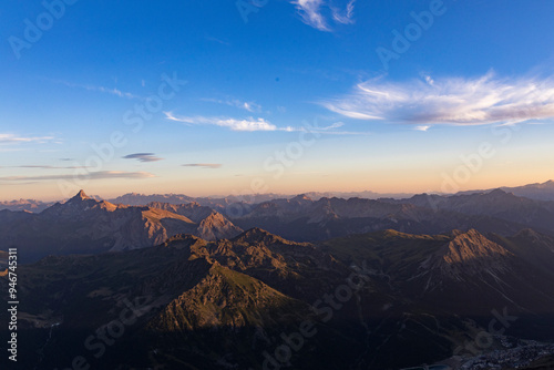 Sunset Over Mountains