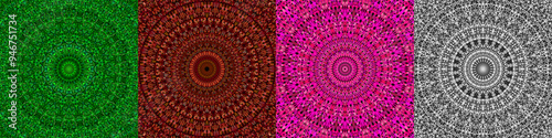 Geometric floral mandala background collection