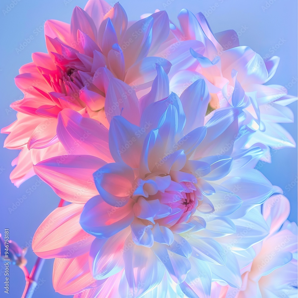 Fototapeta premium white dahlias.