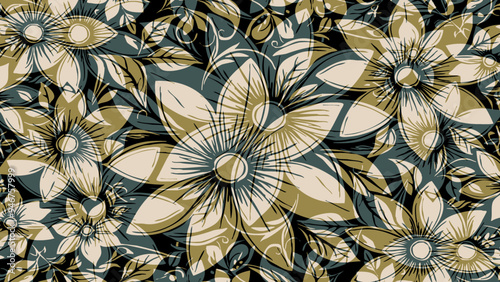 Botanical background. Abstract plant shapes. Minimalist illustration for printing on wall decorations.