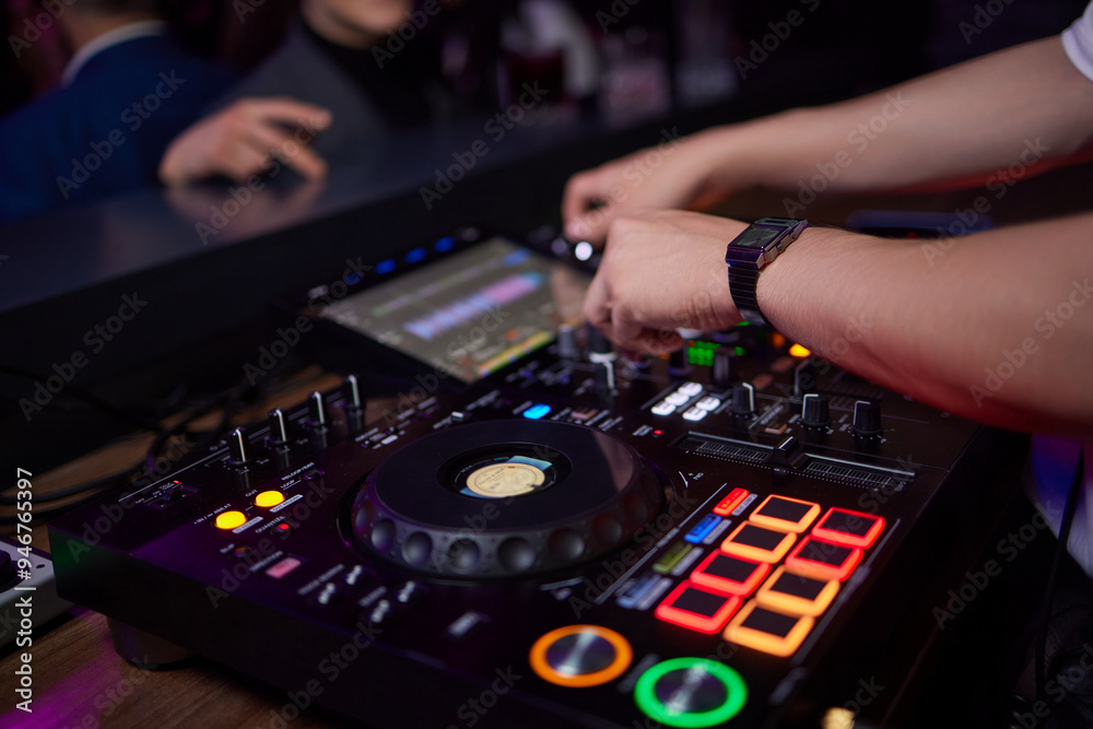 Obraz premium Audio Mixing Console in a Recording Studio with advanced sound production capabilities