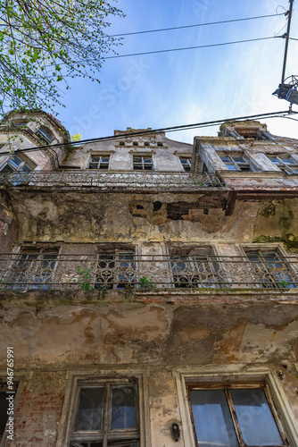 Sovetsk, Kaliningrad region, Russia, May 10, 2022 Old historic abandoned house photo