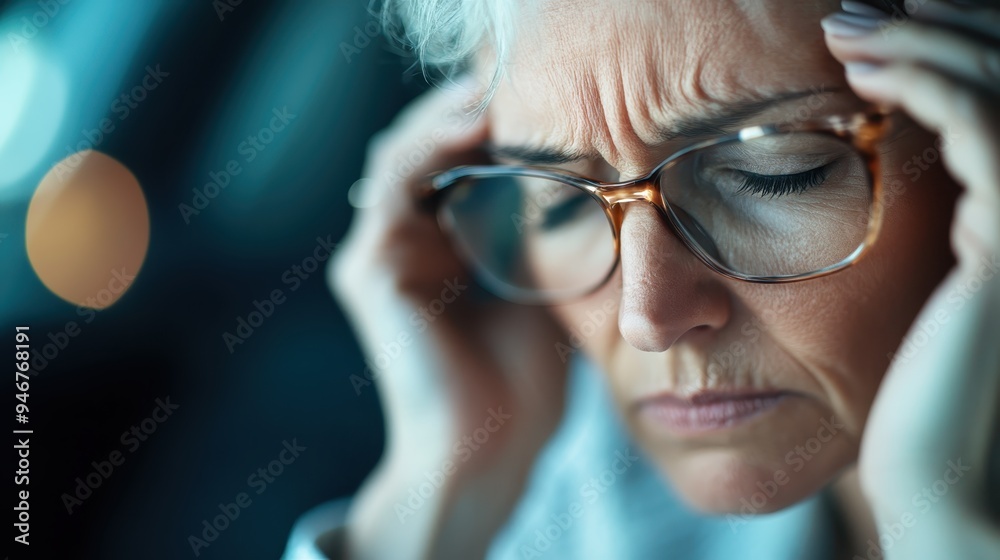 Close-up of hand adjusting glasses inside a car with bright background lights, depicting a gesture of readiness and attentiveness during a travel journey. Close-up of hand adjusting glasses inside a car with bright background lights, depicting a gesture of readiness and attentiveness during a travel journey.