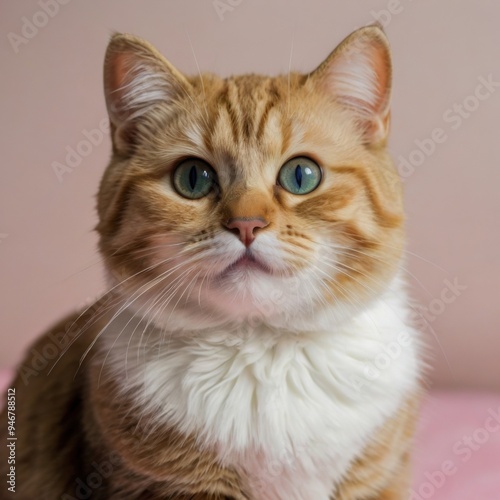 cute cat with pink background 3