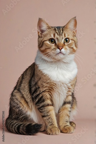 cute cat with pink background 1