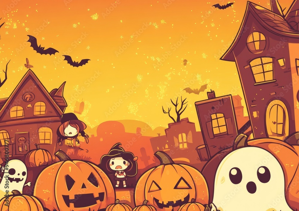 Fototapeta premium Free Halloween concept background wallpaper poster with copy space