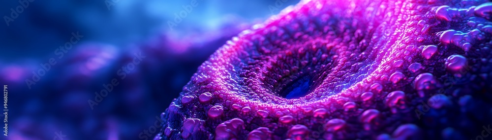 A close-up of a vibrant, textured surface resembling organic or microscopic structures. A close-up of a vibrant, textured surface resembling organic or microscopic structures.