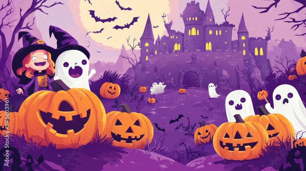 Free Halloween concept background wallpaper poster with copy space Free Halloween concept background wallpaper poster with copy space