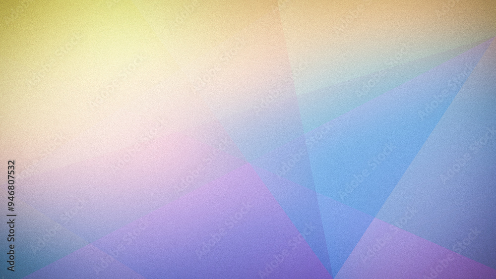 Obraz premium Bright pastel gradient background with soft yellow, blue, and purple hues, featuring a subtle grainy texture. Ideal for 4K wallpapers, banners, and modern designs