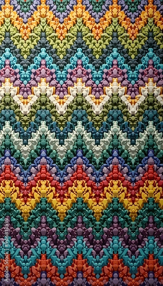 Colorful zigzag pattern with texture shades Colorful zigzag pattern with texture shades
