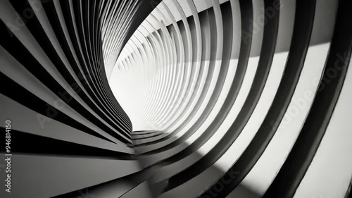 Wallpaper Mural Aesthetic Monochrome Tunnel with Graphic Motion Animation Torontodigital.ca