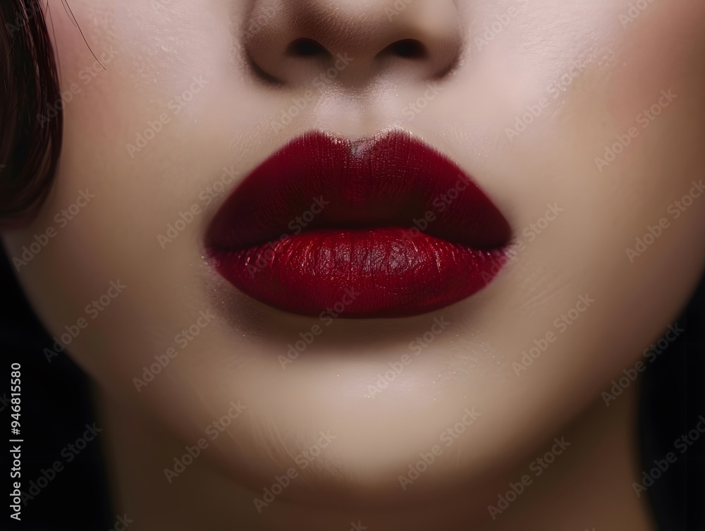 Sexy lips of an Asian woman Sexy lips of an Asian woman