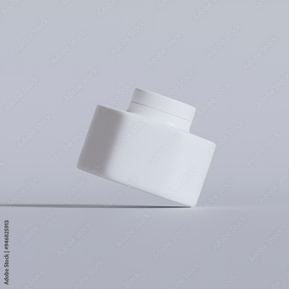 Packaging cosmetic jar 3D rendering for care with skin, hair, and etc Packaging cosmetic jar 3D rendering for care with skin, hair, and etc