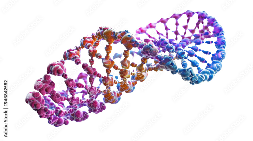 Fototapeta premium DNA structure isolated on white background