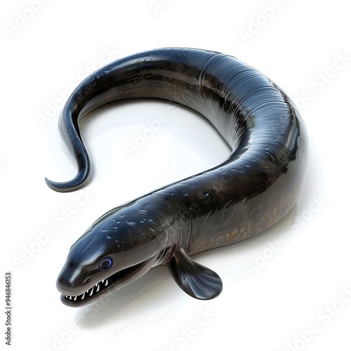 Electric Eel Metal element animal cartoon isolated whitebackground 16:9