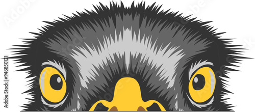 Emu Face Peeking Color
