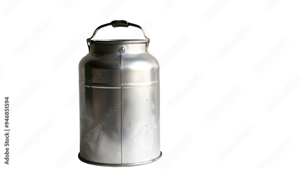 Aluminium milk can isolated on white background Aluminium milk can isolated on white background