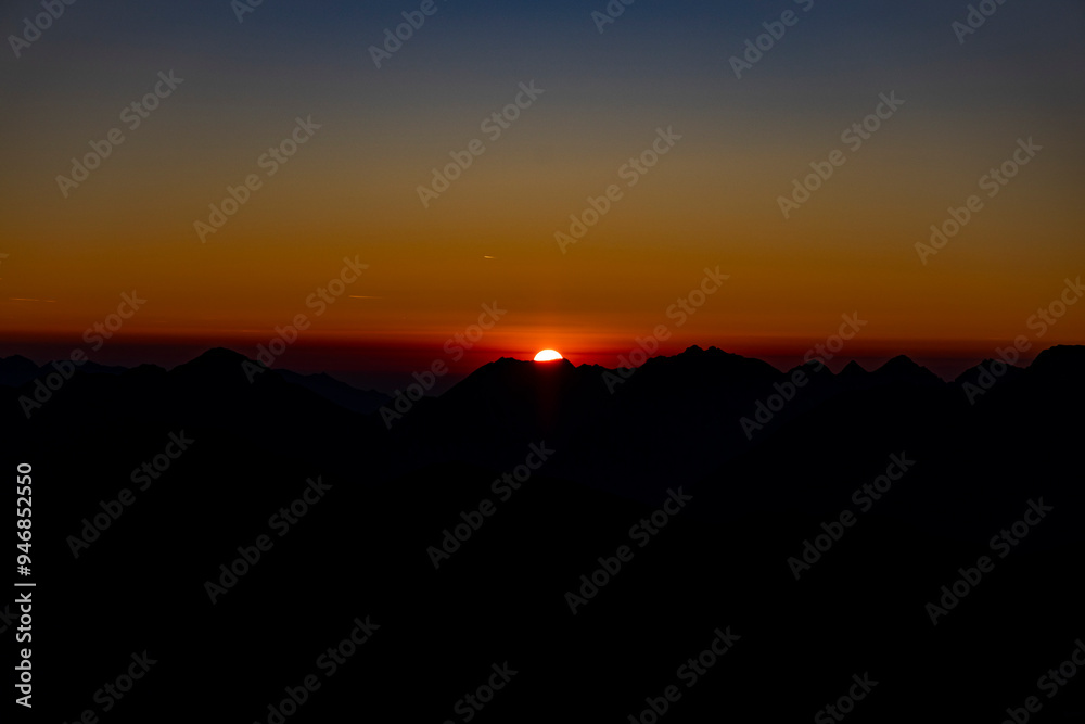 Fototapeta premium Sunset Over Mountains