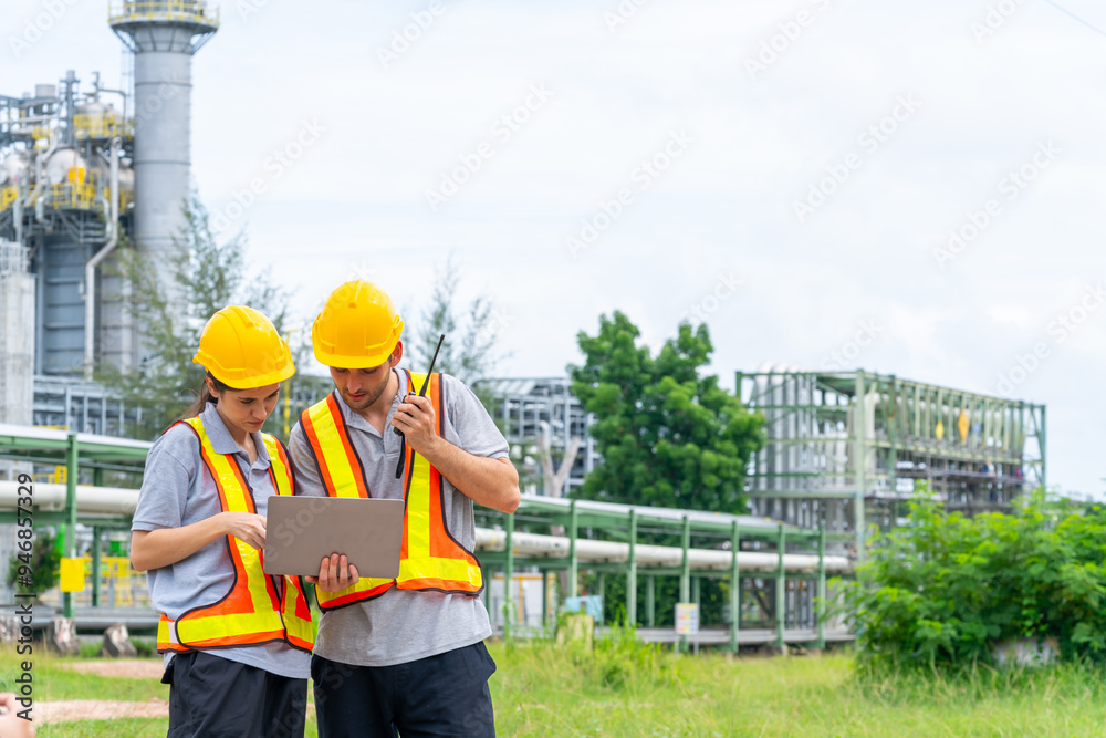 custom made wallpaper toronto digitalPetrochemical factory industry engineer teamwork meeting discussion at petroleum oil refinery plant. Industrial engineering technician working and maintenance manufacturing energy power gas system.