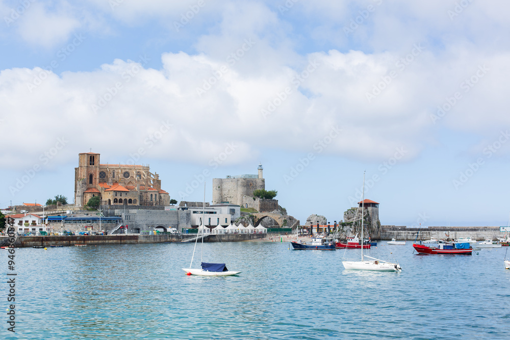 Panoramic view of Castro Urdiales, Cantabria, Spain Panoramic view of Castro Urdiales, Cantabria, Spain