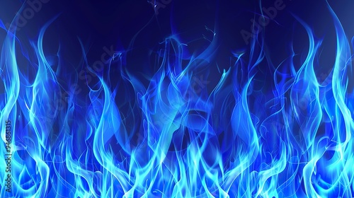 Decor_Wallpaper_aesthetic_blue_flames_backgrou