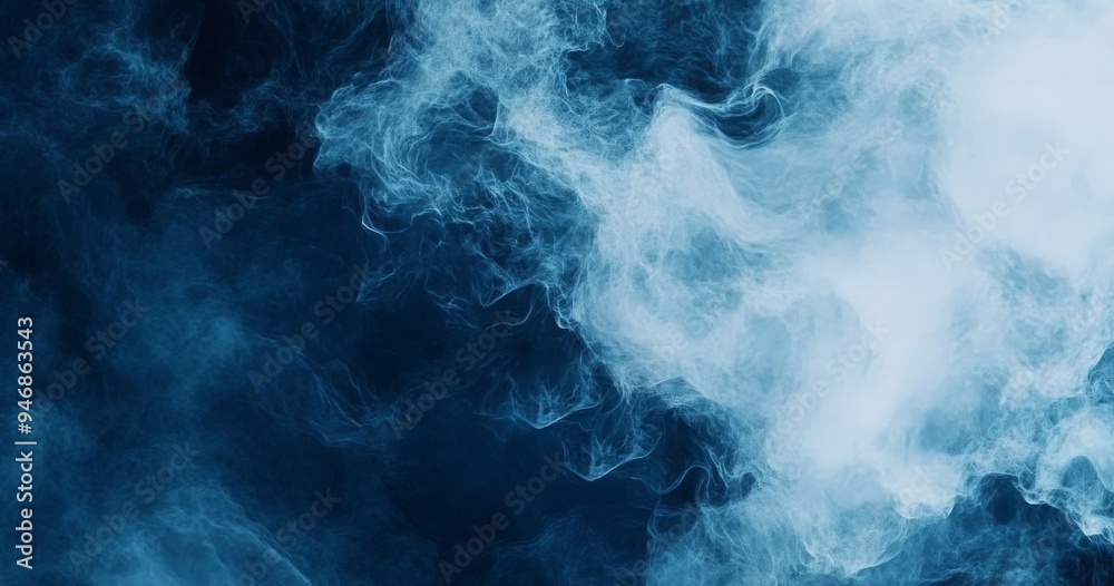 Abstract Dark Blue Water Texture Background with Fog and Smoke in Watercolor Style, Top-Down View, Ideal for High-Resolution Web Banner or Poster Design Abstract Dark Blue Water Texture Background with Fog and Smoke in Watercolor Style, Top-Down View, Ideal for High-Resolution Web Banner or Poster Design