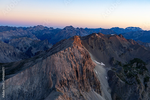 Sunset Over Mountains