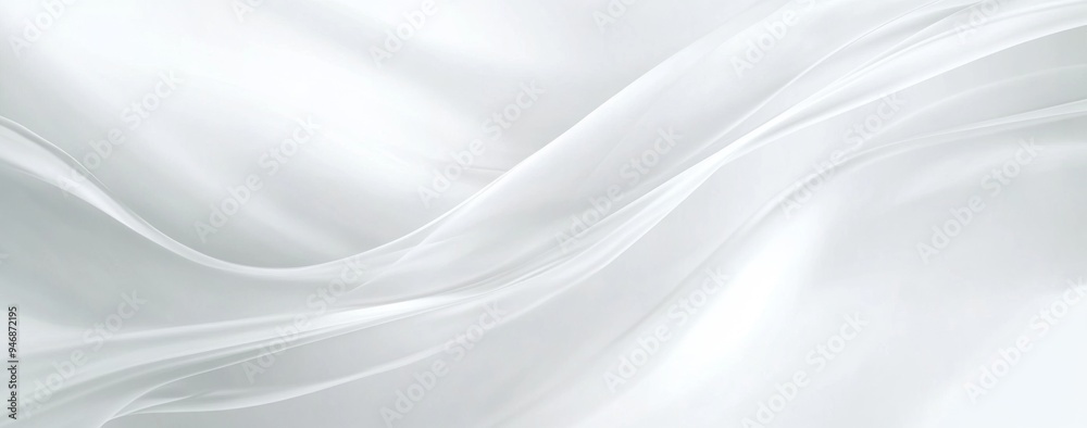 Abstract white background with soft lines and curves, creating an elegant and tranquil atmosphere for design or presentation, perfect for adding depth and beauty to creative projects.