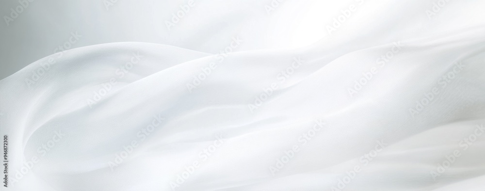Naklejka premium Abstract white background with soft lines and curves, creating an elegant and tranquil atmosphere for design or presentation, perfect for adding depth and beauty to creative projects.