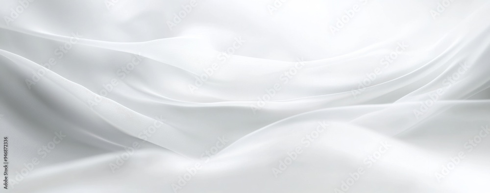 Naklejka premium Abstract white background with soft lines and curves, creating an elegant and tranquil atmosphere for design or presentation, perfect for adding depth and beauty to creative projects.