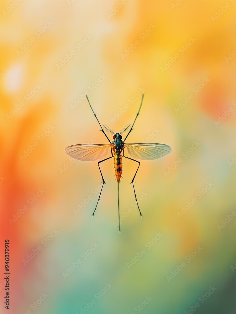 Mosquito isolated on abstract background Mosquito isolated on abstract background