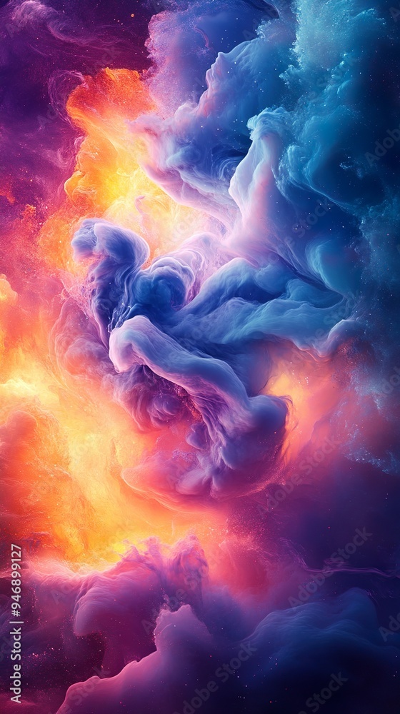 Fototapeta premium Swirling Colors and Luminous Gradients in Modern Ethereal Abstract wallpaper