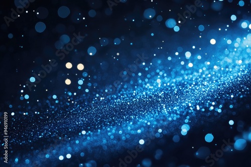 Blue glitter bokeh background. Perfect for adding a touch of sparkle and magic to your designs.