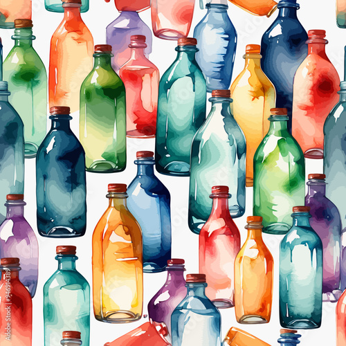 Bottle Ilustration Painting Background Very Cool