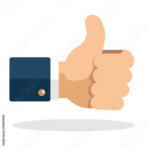 Illustration of a hand giving a thumbs up, signifying approval or agreement.