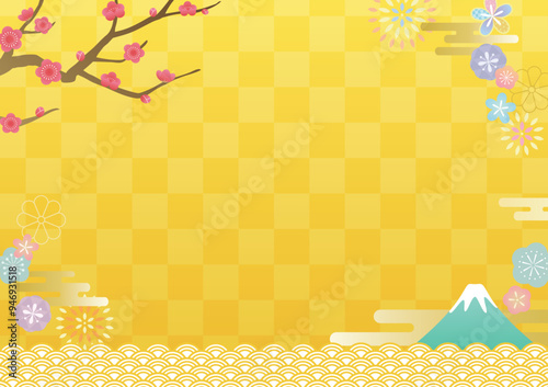 Japanese style new year background