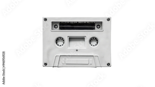 Old cassettes tapes isoalted on white background