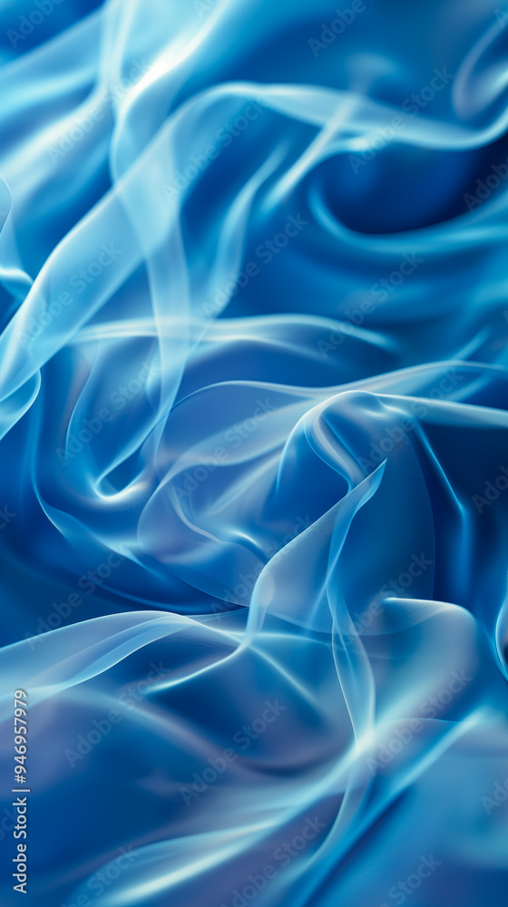 Fototapeta premium A blue and white fabric with a blue and white pattern