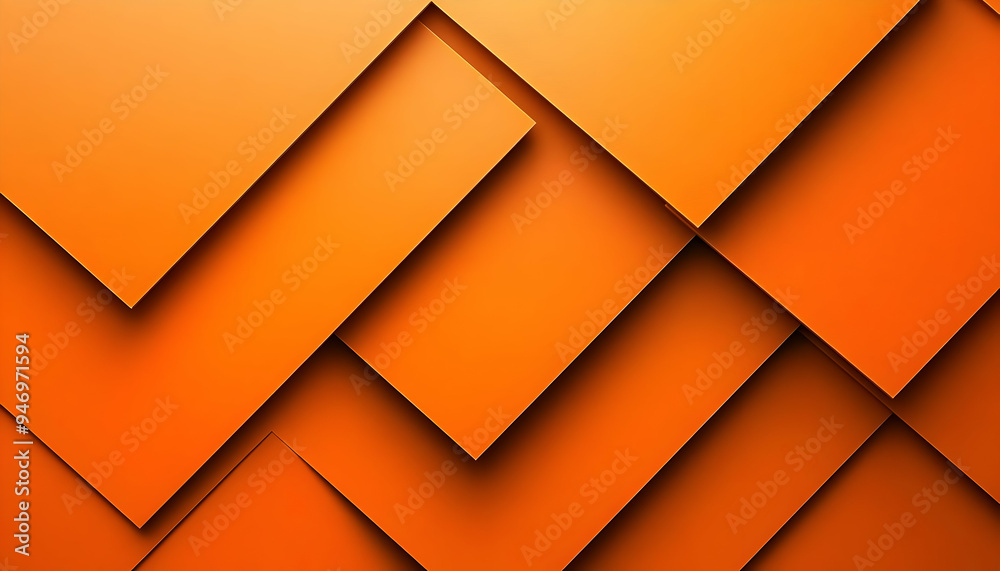Abstract Orange Geometric Shapes Background