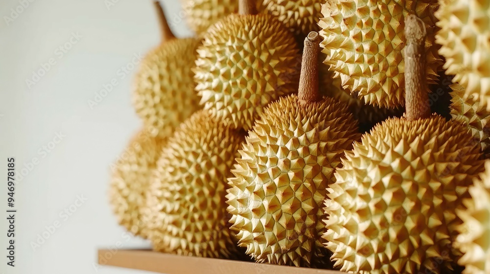 Close-up of Durians on a Shelf