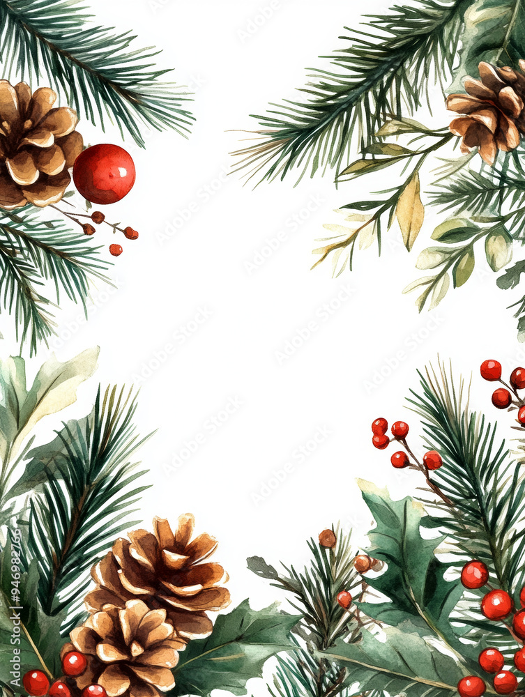 Christmas festive watercolor Christmas festive watercolor