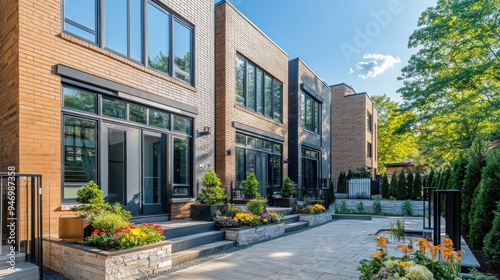 Modern Townhouses with Landscaped Backyard