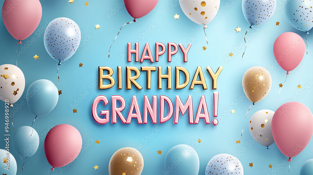Happy Birthday Grandma! Illustration Happy Birthday Grandma! Illustration