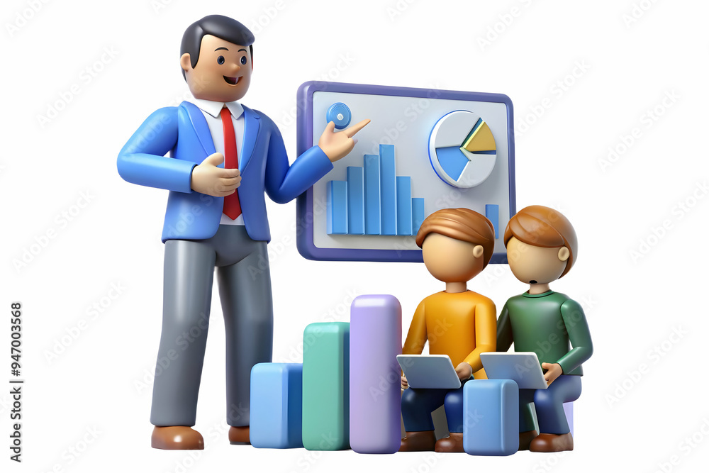 Professional Financial Officer Leading Team Briefing with Clear Financial Data Analysis - Leadership and Communication Skills Highlighted in Candid Shot Professional Financial Officer Leading Team Briefing with Clear Financial Data Analysis - Leadership and Communication Skills Highlighted in Candid Shot