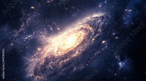 A Spiral Galaxy in the Vastness of Space