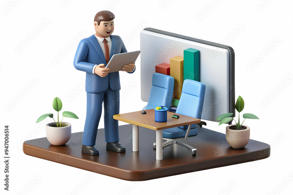 Focused Financial Officer Setting Up for Presentation in Conference Room - Professional Preparation and Attention to Detail Captured in Candid Stock Photo for Business and Finance Concepts Focused Financial Officer Setting Up for Presentation in Conference Room - Professional Preparation and Attention to Detail Captured in Candid Stock Photo for Business and Finance Concepts