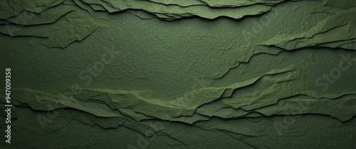 Close-up Texture of Layered Green Stone photo