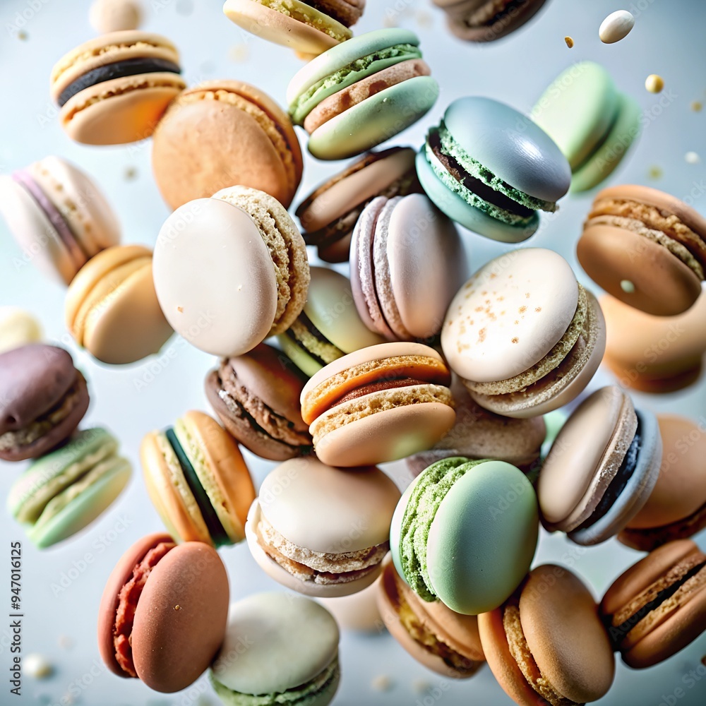 Assortment of different macaroons. Assortment of different macaroons.