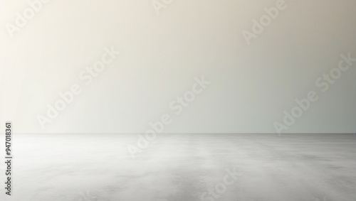 empty room with concrete floor and light background